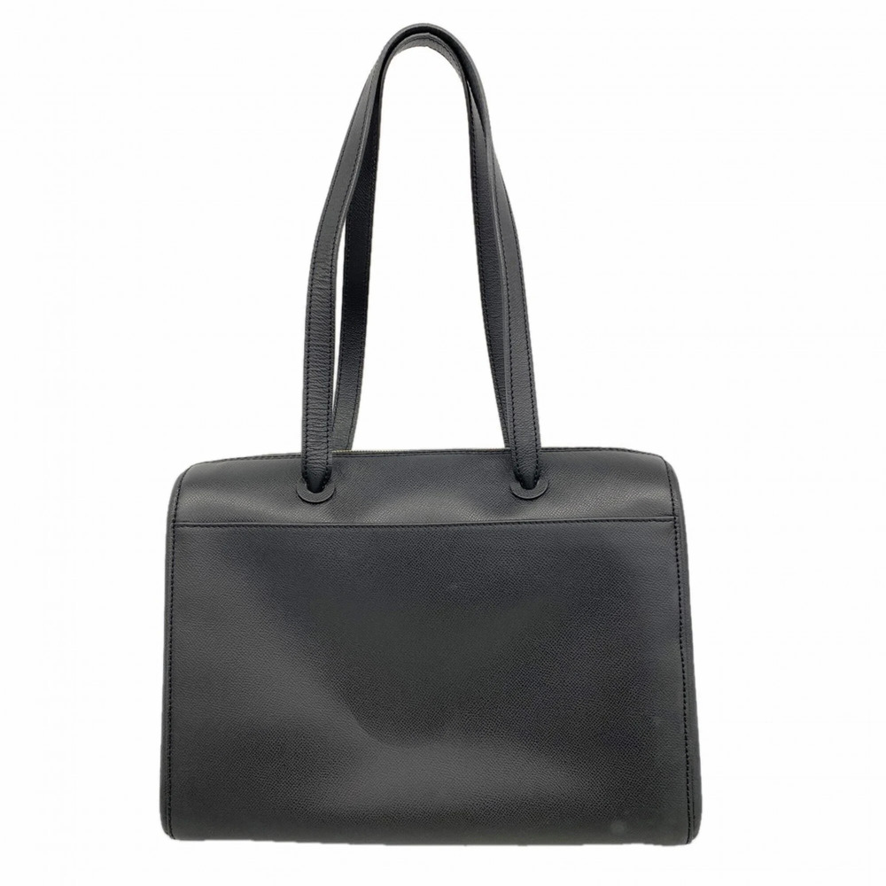 CHANEL Black Leather Tote Bag